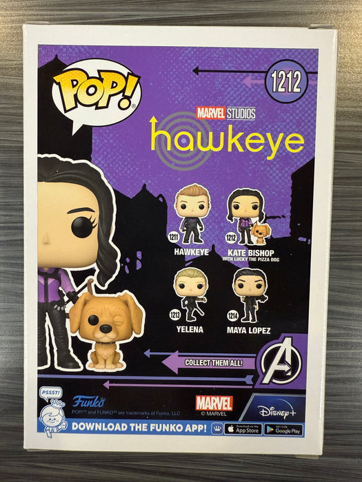 Funko POP! Marvel: Hawkeye - Kate Bishop with Lucky The Pizza Dog (Signed/Hailee Steinfeld/Beckett) #1212