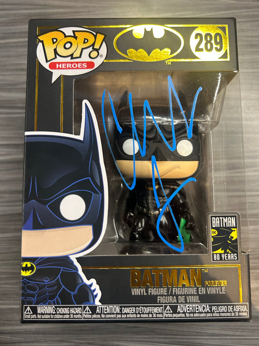 Funko POP! Heroes: Batman [Forever][Batman 80 Years](Signed/ Christian Bale/ Beckett)(Damaged Box) #289