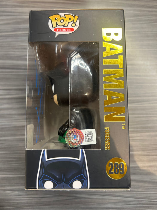 Funko POP! Heroes: Batman [Forever][Batman 80 Years](Signed/ Christian Bale/ Beckett)(Damaged Box) #289
