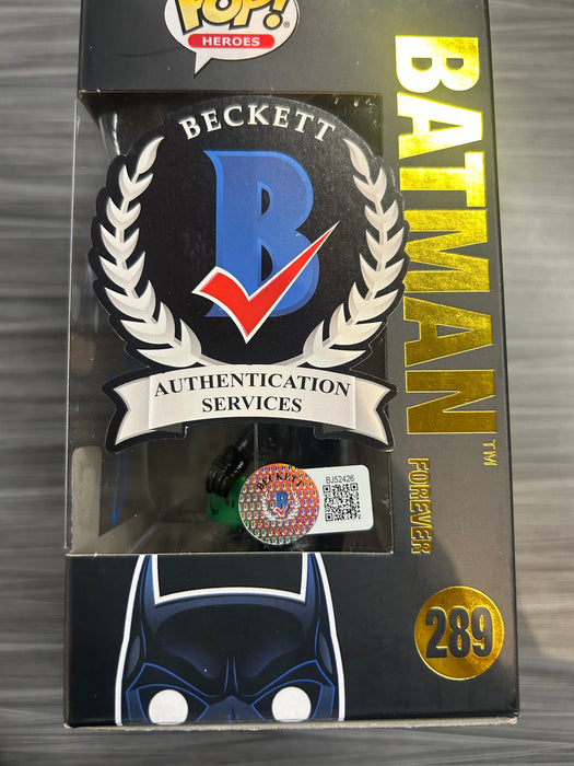 Funko POP! Heroes: Batman [Forever][Batman 80 Years](Signed/ Christian Bale/ Beckett)(Damaged Box) #289