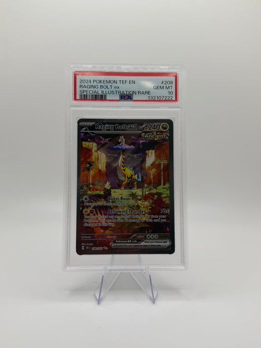2024 POKEMON TEF EN Raging Bolt ex #208 Special Illustration Rare [GEM MT PSA 10]