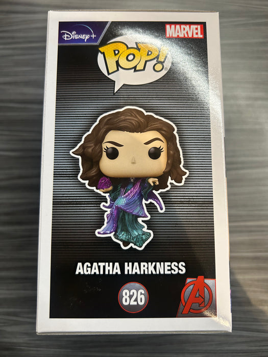 Funko POP! Wandavision: Agatha Harkness (Signed/Kathryn Hahn/SWAU)(Damaged Box) #826