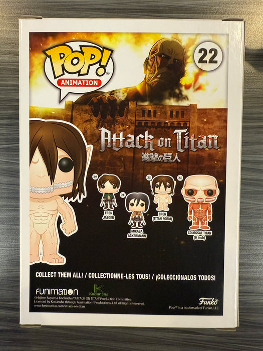 Funko POP! Animation: Attack On Titan - Eren [Titan Form][3 Languages] (Hot Topic)(Signed/Bryce Papenbrook/JSA) #22