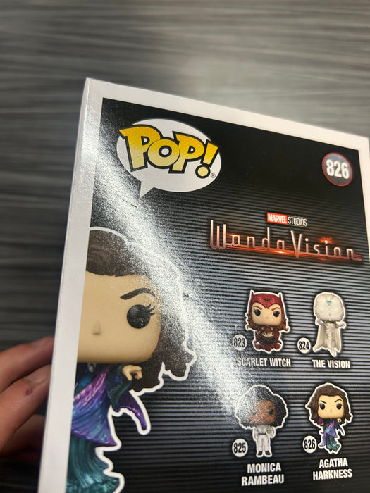 Funko POP! Wandavision: Agatha Harkness (Signed/Kathryn Hahn/SWAU)(Damaged Box) #826
