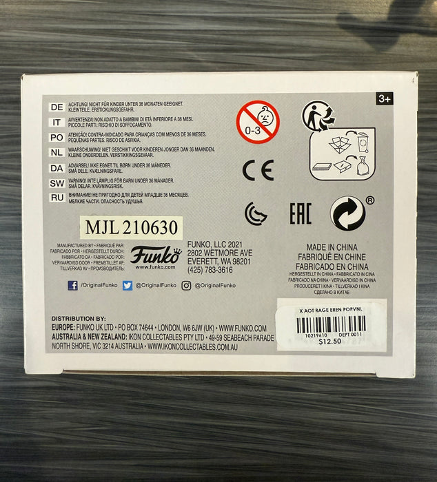 Funko POP! Animation: Attack On Titan - Eren [Titan Form][3 Languages] (Hot Topic)(Signed/Bryce Papenbrook/JSA) #22