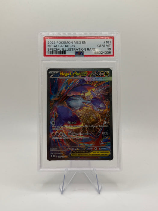 2025 POKEMON MEG EN Mega Latias ex #181 Special Illustration Rare [GEM MT PSA 10]