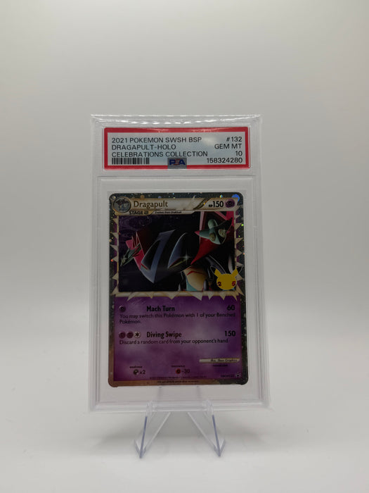 2021 POKEMON SWSH BSP Dragapult #132 Celebrations Collection [GEM MT PSA 10]
