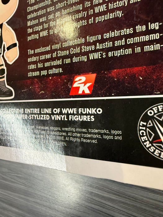 Funko POP! WWE: Stone Cold Steve Austin [2K 3:16 Vest] (GameStop/Missing Sticker)(Damaged Box) #05