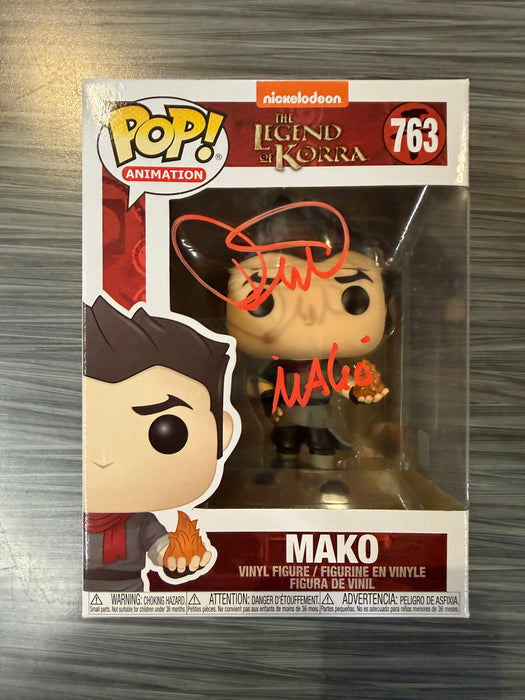 Funko POP!  Animation: The Legend of Korra - Mako (Signed/ David Faustino/ OC) #763