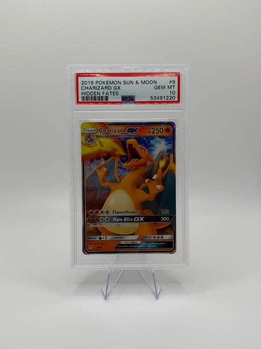 2019 POKEMON Sun & Moon Charizard Gx #9 Hidden Fates [Gem MT PSA 10]
