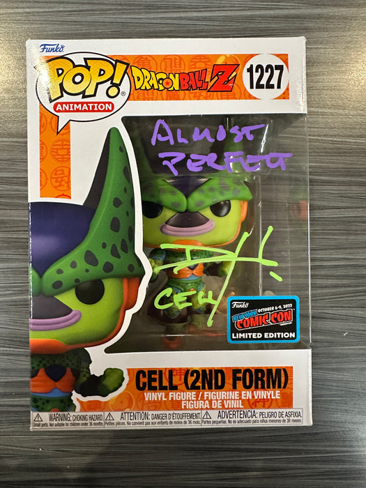 Funko POP! Animation: Dragon Ball Z - Cell [2ND Form] (2022 NYCC)(Signed/Dameon Clarke/JSA)(Damaged Box) #1227