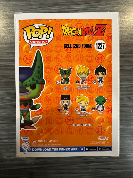Funko POP! Animation: Dragon Ball Z - Cell [2ND Form] (2022 NYCC)(Signed/Dameon Clarke/JSA)(Damaged Box) #1227