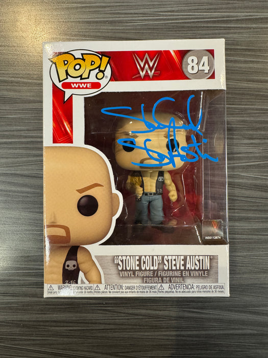 Funko POP! WWE: "Stone Cold" Steve Austin [Blue Sig.] (Signed/Steve Austin/Beckett) #84