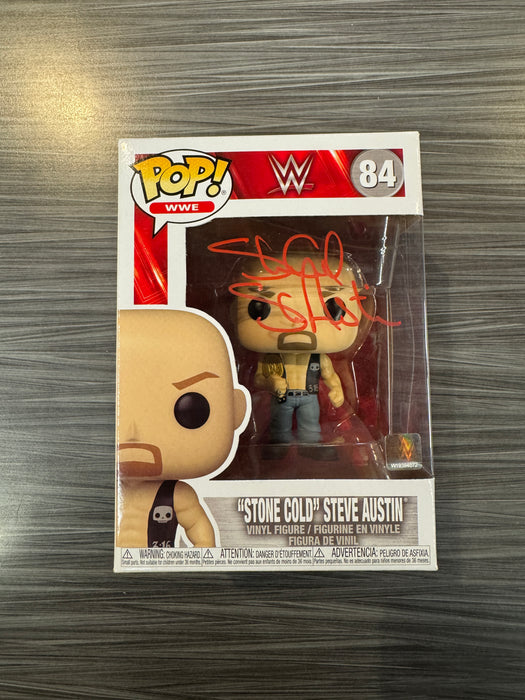 Funko POP! WWE: "Stone Cold" Steve Austin [Red Sig.] (Signed/Steve Austin/Beckett) #84