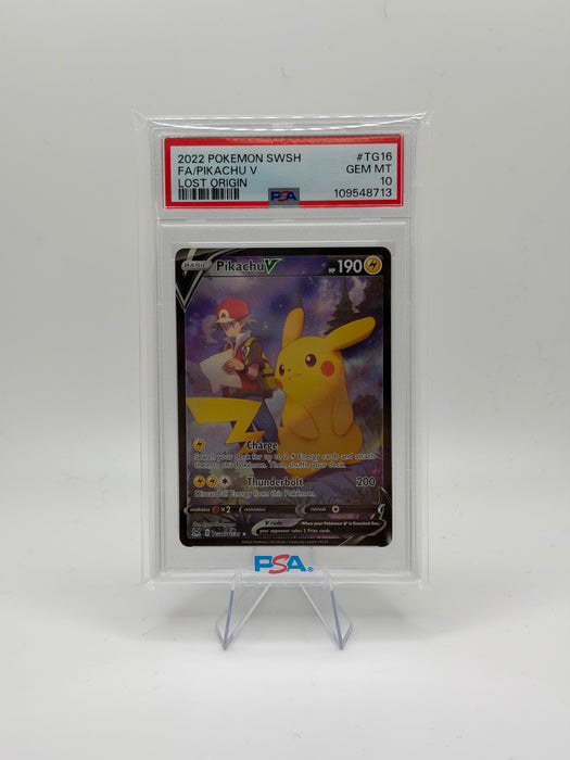 2022 POKEMON SWSH Pikachu V #TG16 Lost Origin [GEM MT 10]