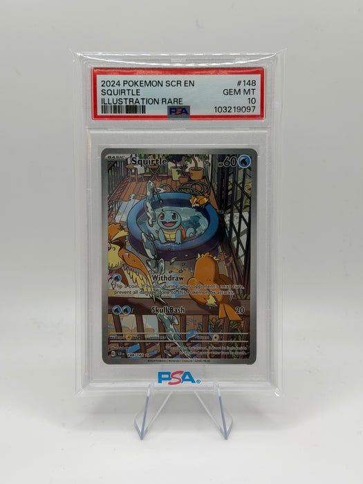 2024 POKEMON SCR EN Squirtle #148 Illustration Rare [GEM MT 10]