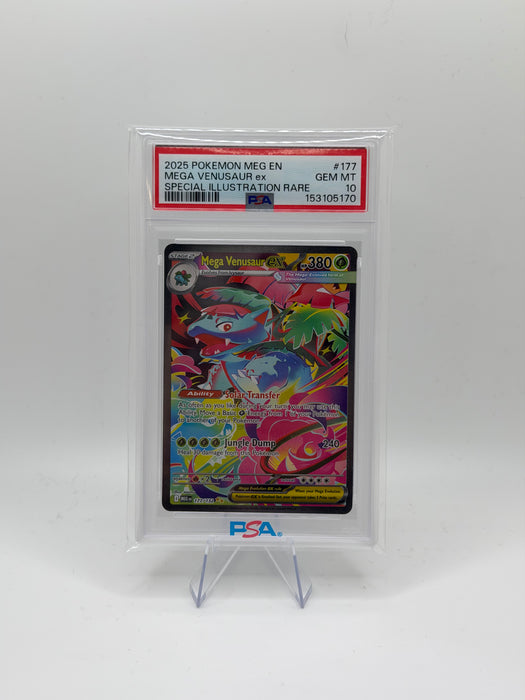 2025 POKEMON MEG EN Mega Venusaur ex #177 Special Illustration Rare [GEM MT 10]
