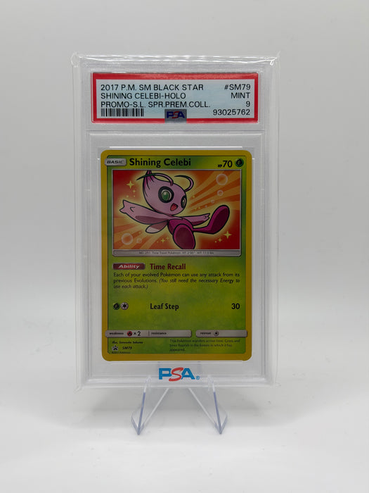 2017 POKEMON SM BLACK STAR Shining Celebi #SM79 Promo-S.L. SPR.PREM.COLL. [MINT 9]
