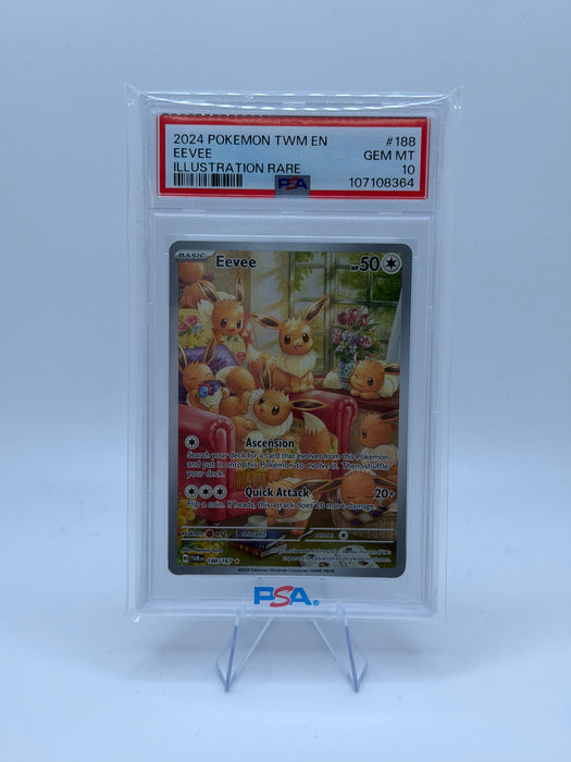 2024 POKEMON TWM EN Eevee #188 Illustration Rare [GEM MT 10]