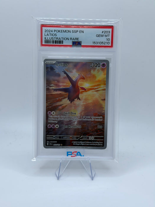 2024 POKEMON SSP EN Latios #203 Illustration Rare [GEM MT 10]