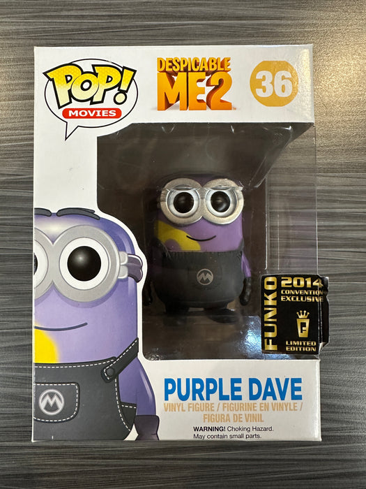 Funko POP! Movies: Despicable Me 2 - Purple Dave (2014 SDCC)(Damaged Box) #36