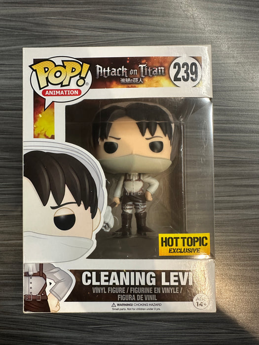 Funko POP! Animation: Attack on Titan - Cleaning Levi [1 Language](Hot Topic)(Damaged Box) #239