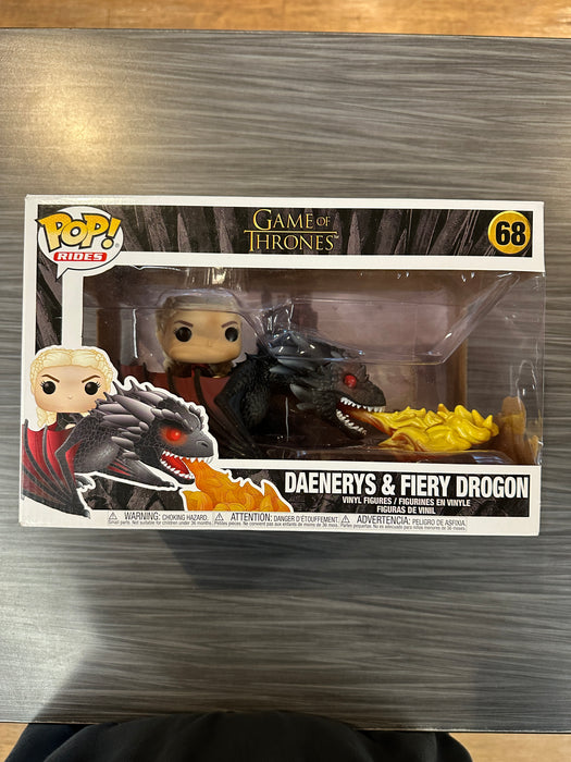 Funko POP Rides! Game Of Thrones: Daenerys & Fiery Drogon (Damaged Box) #68