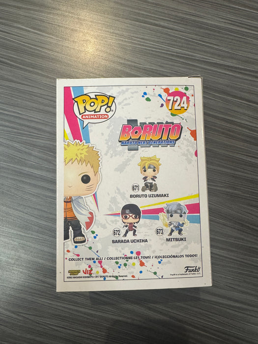 Funko POP! Animation: Boruto: Naruto Next Generations - Naruto Hokage (AAA Exclusive)(GiTD)(CHASE)(Damaged Box) [A] #724