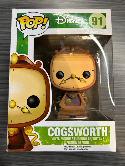 Funko POP! Disney: Cogsworth (Damaged Box*) #91