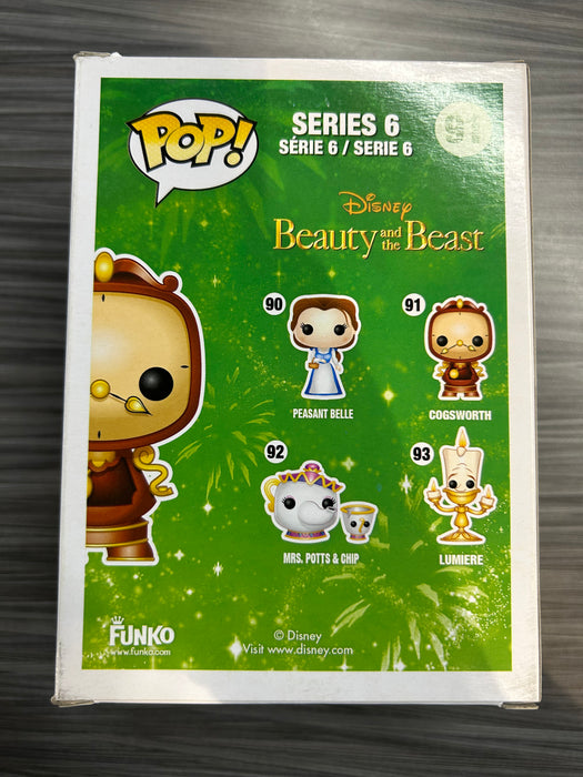 Funko POP! Disney: Cogsworth (Damaged Box*) #91