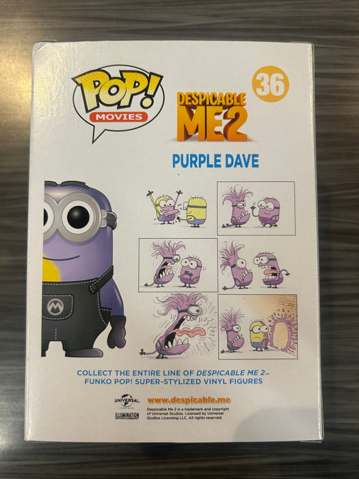 Funko POP! Movies: Despicable Me 2 - Purple Dave (2014 SDCC)(Damaged Box) #36