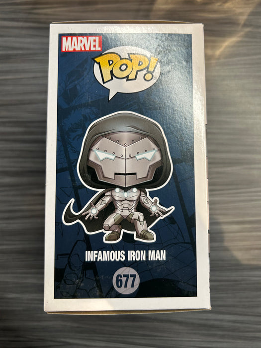 Funko POP! Marvel: Infamous Iron Man (GiTD)(2020ComicFest)(PX Previews)(Damaged Box) #677