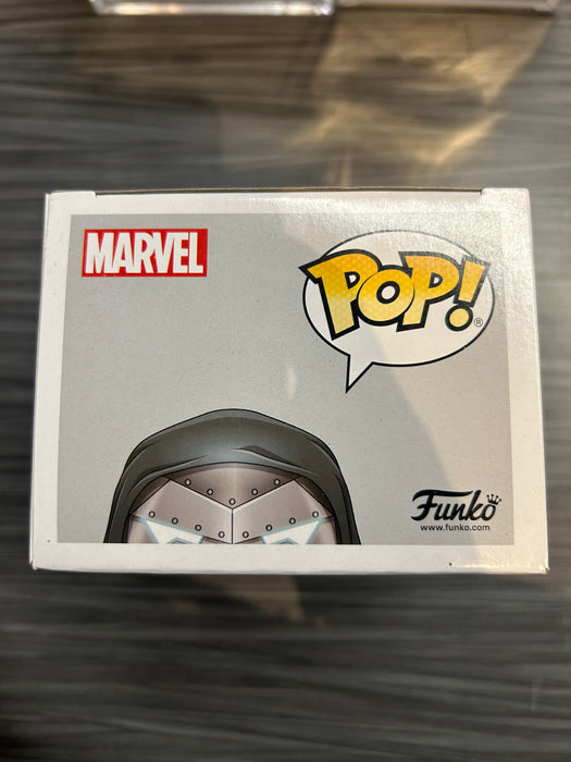 Funko POP! Marvel: Infamous Iron Man (GiTD)(2020ComicFest)(PX Previews)(Damaged Box) #677