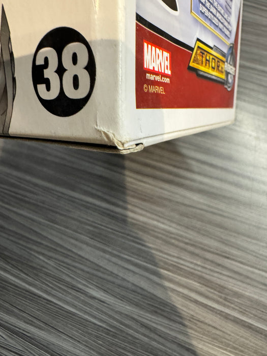 Funko POP! Marvel: Thor w/ Helmet [Missing Sticker] (Damaged Box) #38