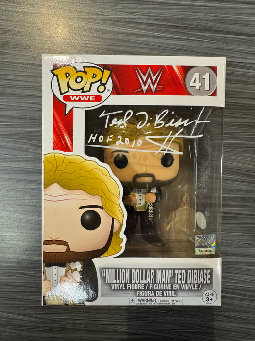 Funko POP! WWE: "Million Dollar Man" Ted DiBiase [White Sig.] (Signed/ Ted DiBiase/JSA) #41