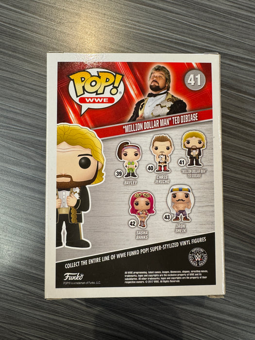 Funko POP! WWE: "Million Dollar Man" Ted DiBiase [White Sig.] (Signed/ Ted DiBiase/JSA) #41