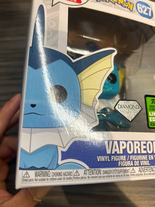 Funko POP! Games: Pokemon - Vaporeon (Diamond)(2021 Spring Convention)(Damaged Box) #627