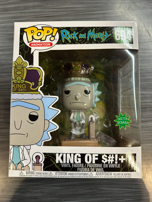 Funko POP! Animation: Rick And Morty - King of S#!+ [With Sound][6 Inch] (Damaged Box) [B] #694