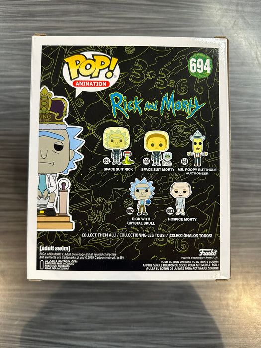 Funko POP! Animation: Rick And Morty - King of S#!+ [With Sound][6 Inch] (Damaged Box) [B] #694