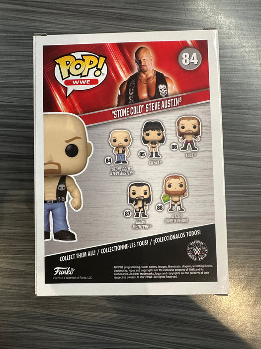 Funko POP! WWE: "Stone Cold" Steve Austin [White Sig.] (Signed/Steve Austin/Beckett)(Damaged Box) #84