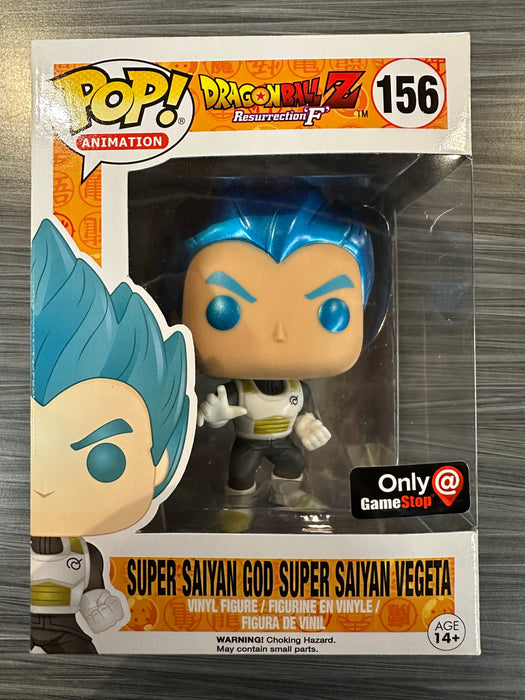 Funko POP! Animation: Dragon Ball Z - Super Saiyan God Super Saiyan Vegeta (GameStop)(Damaged Box) [B] #156