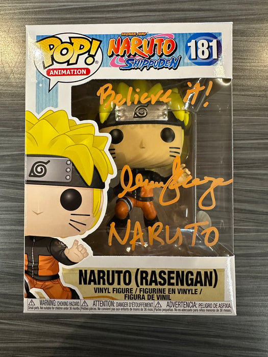 Funko POP! Animation: Naruto Shippuden - Naruto [Rasengan] (Signed/Maile Flanagan/JSA)(Damaged Box) #181