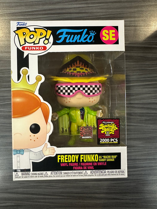 Funko POP! Freddy Funko As "Macho Man" Randy Savage (2022 Blacklight Battle)(2000 PCS)(Damaged Box) [A] #SE