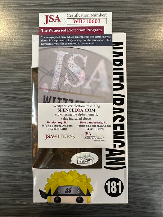 Funko POP! Animation: Naruto Shippuden - Naruto [Rasengan] (Signed/Maile Flanagan/JSA)(Damaged Box) #181