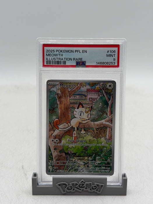 2025 POKEMON PFL EN Meowth #106 Illustration Rare [MINT PSA 9]