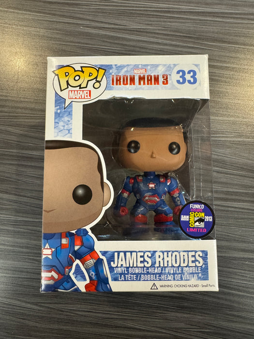 Funko POP! Marvel: Iron Man 3 - James Rhodes (2013 SDCC)(Damaged Box) #33