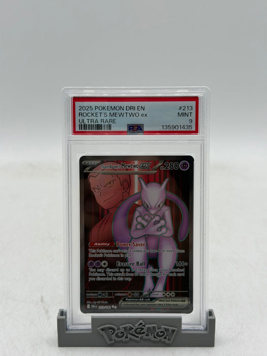 2025 POKEMON DRI EN Team Rocket's Mewtwo ex #213 Ultra Rare [MINT PSA 9]