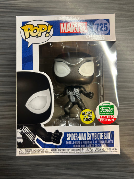 Funko POP! Marvel: Spider-Man (Symbiote Suit)(GiTD)(Funko)(Damaged Box)[B] #725