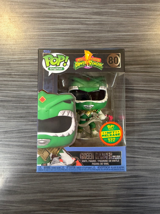 Funko POP! Digital: Mighty Morphin Power Rangers - Green Ranger with Sword of Darkness (NFT Release 999 PCS)(Damaged Box) #80