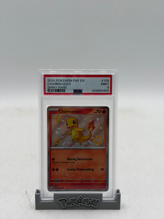 2024 POKEMON PAF EN Charmander #109 Shiny Rare [MINT PSA 9]
